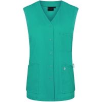 Sleeveless Ladies' Tunic Essential, from Sustainable Material , 65% GRS Certified Recycled Polyester / 35% Conventional Cotton - Emerald green