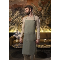 Bib Apron Jeans-Style - Vintage moss green