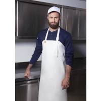 Coated, Waterproof Bib Apron Ireland - White