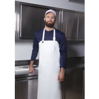 Waterproof PU Bib Apron Sweden - White