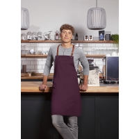 Bib Apron Green-Generation , from Sustainable Material , Recycled Polyester - Aubergine