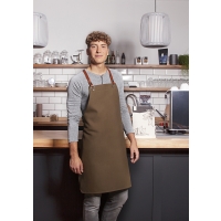 Bib Apron Green-Generation , from Sustainable Material , Recycled Polyester - Cinnamon