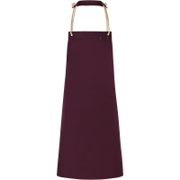 Bib Apron New-Nature , from sustainable material , 65 % GRS Certified Recycled Polyester / 35 % Conventional Cotton - Aubergine