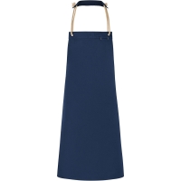 Bib Apron New-Nature , from sustainable material , 65 % GRS Certified Recycled Polyester / 35 % Conventional Cotton - Steel blue