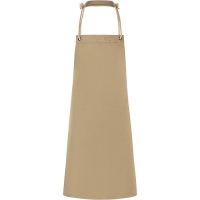 Bib Apron New-Nature, from sustainable material, 65 % GRS Certified Recycled Polyester / 35 % Conventional Cotton - Pebble beige
