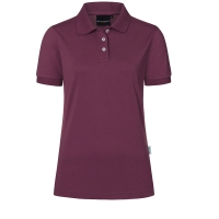 Ladies' Workwear Polo Shirt Modern-Flair, from Sustainable Material , 51% GRS Certified Recycled Polyester / 47% Conventional Cotton / 2% Conventional Elastane - Aubergine