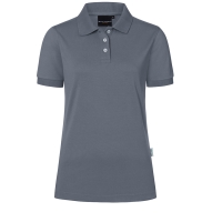 Ladies' Workwear Polo Shirt Modern-Flair, from Sustainable Material , 51% GRS Certified Recycled Polyester / 47% Conventional Cotton / 2% Conventional Elastane - Anthracite