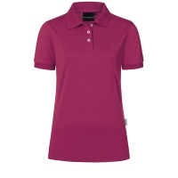Ladies' Workwear Polo Shirt Modern-Flair, from Sustainable Material , 51% GRS Certified Recycled Polyester / 47% Conventional Cotton / 2% Conventional Elastane - Fuchsia