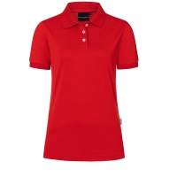 Ladies' Workwear Polo Shirt Modern-Flair, from Sustainable Material , 51% GRS Certified Recycled Polyester / 47% Conventional Cotton / 2% Conventional Elastane - Red