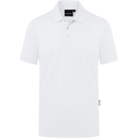 Men's Workwear Polo Shirt Modern-Flair, from Sustainable Material , 51% GRS Certified Recycled Polyester / 47% Conventional Cotton / 2% Conventional Elastane - White