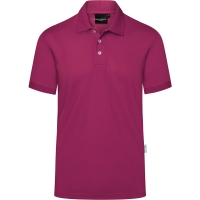 Men's Workwear Polo Shirt Modern-Flair, from Sustainable Material , 51% GRS Certified Recycled Polyester / 47% Conventional Cotton / 2% Conventional Elastane - Fuchsia