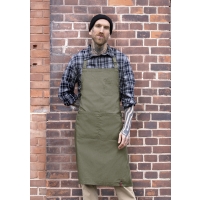 Bib Apron Denim-Style ROCK CHEF®-Stage2 - Vintage moss green