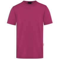 Men's Workwear T-Shirt Casual-Flair, from Sustainable Material , 51% GRS Certified Recycled Polyester / 46% Conventional Cotton / 3% Conventional Elastane - Fuchsia