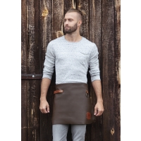 Leather Waist Apron - Mocha