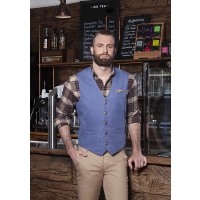 Men's Waistcoat Jeans-Style - Vintage blue