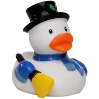 Squeaky duck snowman - White