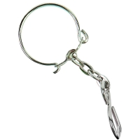 Keychain with S-hook - Silver