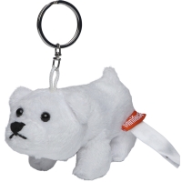 Plush polar bear Freddy with key chain - White
