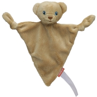 Cuddly blanket bear, triangular - Light brown