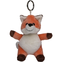 Plush fox with keychain - Red brown