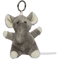 Plush elephant with keychain - Gray