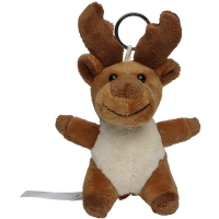Plush moose with keychain - Brown