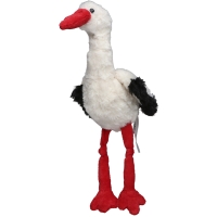 Plush stork Marius - White