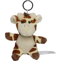 Plush giraffe with keychain - Yellow/brown