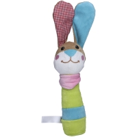 Grab toy rabbit, with rattle - Multicoloured