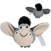 Dog toy knotted animal donkey - Gray