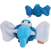 Dog toy knotted animal elephant - Blue