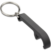 Key Ring with Bottle Opener - Black
