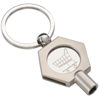 Key Ring with Radiator Key - Matt silver finish