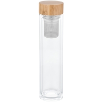 Glass bottle with tea strainer - Beige