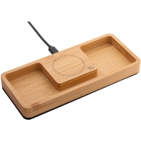 Desktop Organizer with wireless charger - Brown