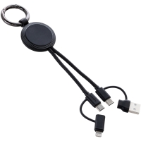 4-in-1 Charging Cable with Light - Black / white