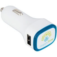 USB car charger adapter - Light blue