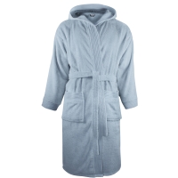 Bathrobe Hooded - Light blue