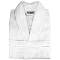 Waffle Bathrobe - White