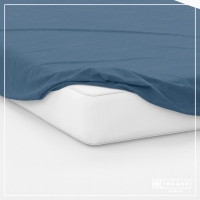 Fitted sheet Single beds - Indigo Blue
