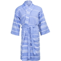 Hamam Bathrobe  - Blue/white