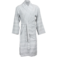 Hamam Bathrobe  - Light grey/white