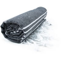 Hamam Sultan Towel - Black/white