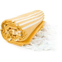Hamam Sultan Towel - Gold yellow/white