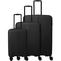 AIR STRIPE  3-piece suitcase set L/M exp./S Slim - Black