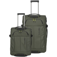 BRIIZE  2-piece roller travelling bag set - Khaki